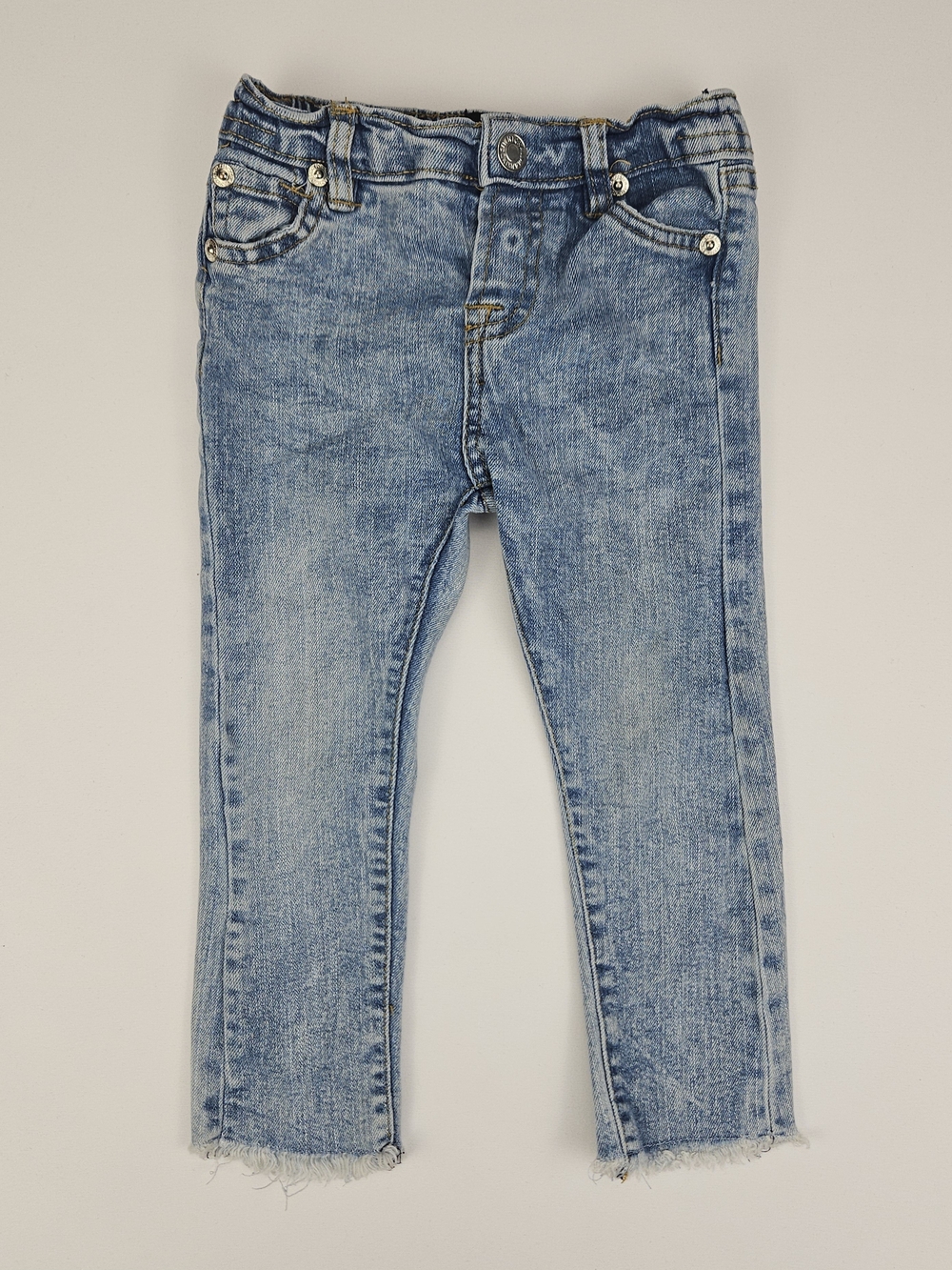5/$25 7 For All Mankind Baby/Toddler Light Wash Jeans 24M Raw Hem